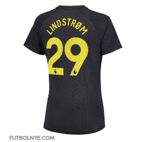 Camiseta Everton Jesper Lindstrom #29 Visitante Equipación para mujer 2024-25 manga corta